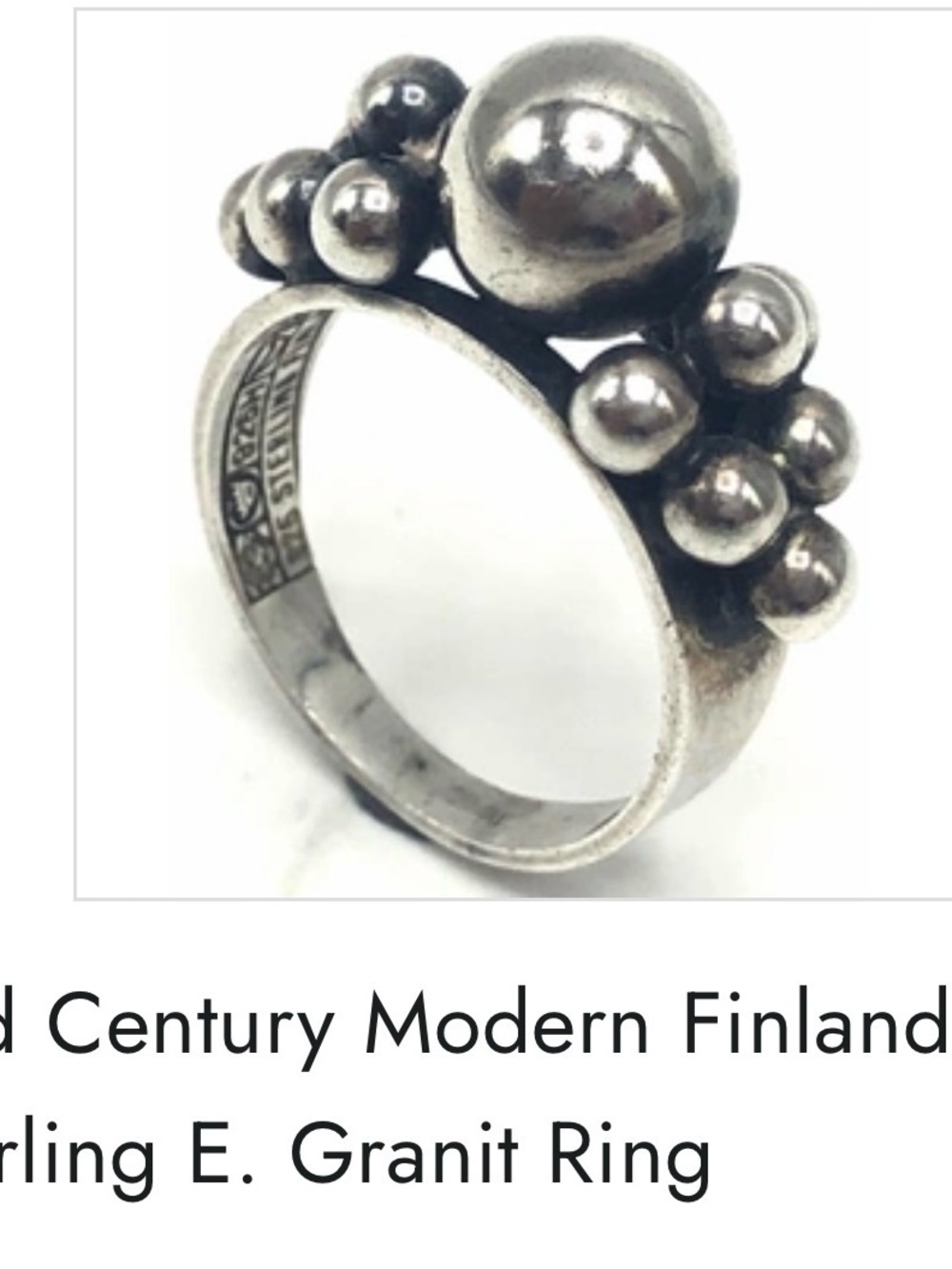 Sterling Ball Cluster Ring in Silver
